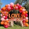 Pink Orange Balloon Garland Double Stuffed Hot Pink Balloon Orange Gold Balloons Arch Kit For Baby Shower Birthday Wedding Fiesta Tropical Luau Summer Love Party Decorations